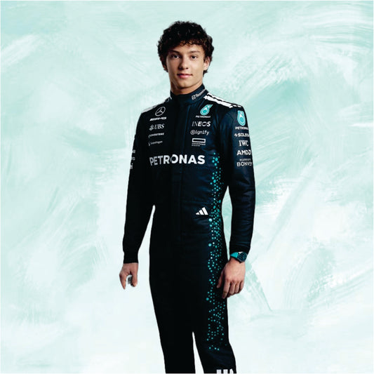 Andrea Kimi Antonelli 2025 Mercedes f1 suit