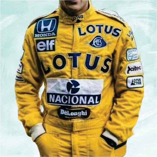 Ayrton Senna 1987 Lotus Embroidery f1 race suit
