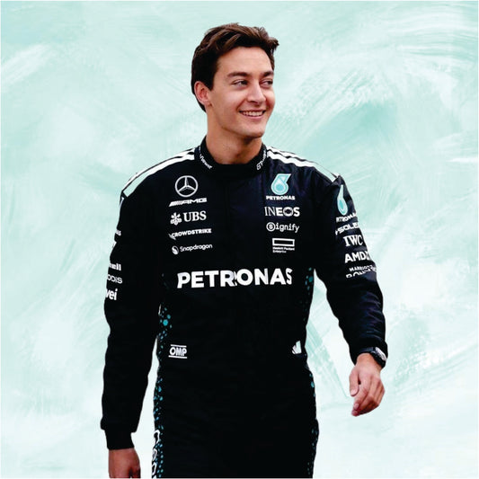 George Russell 2025 Mercedes f1 suit
