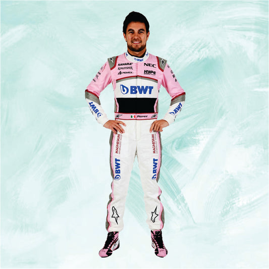 Sergio Perez 2018 Alpine f1 suit