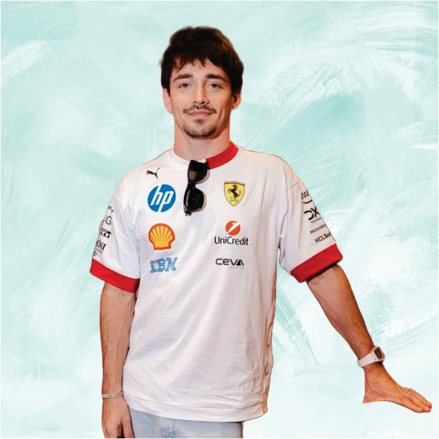 Ferrari shirt 2025 F1 charles leclerc