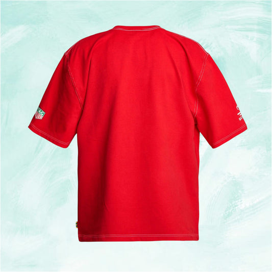 Red TAG Heuer × Ayrton Senna oversize racing T-Shirt