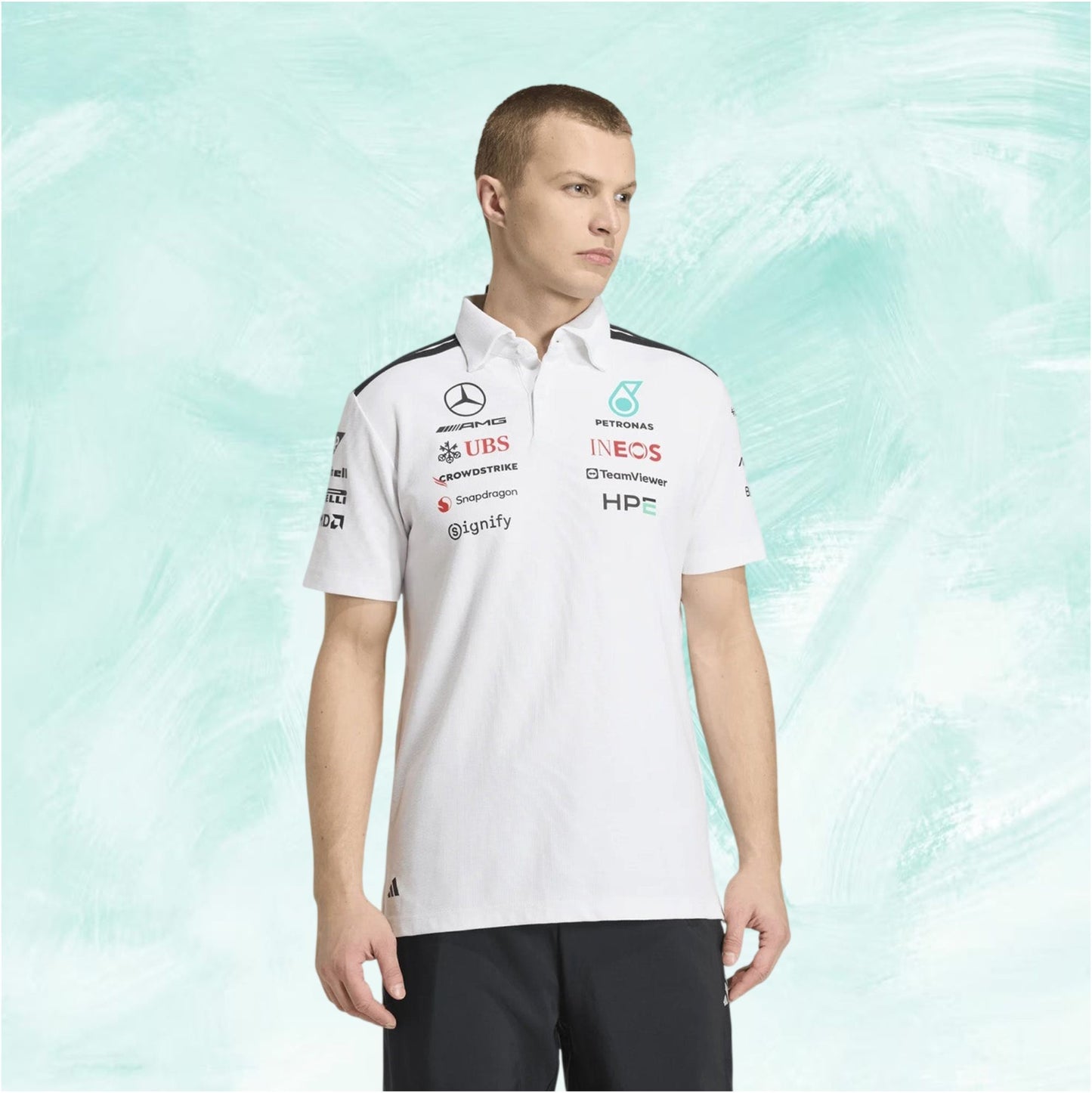 Official Adidas Mercedes-AMG Petronas F1 Team polo shirt