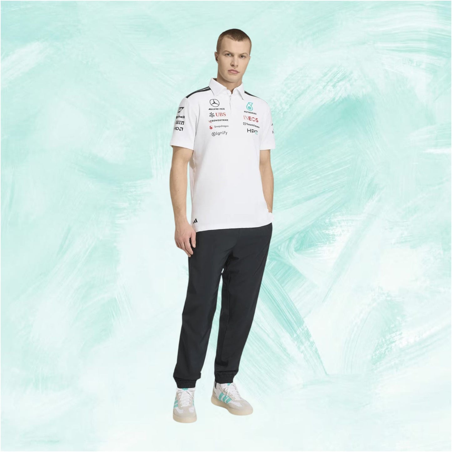 Official Adidas Mercedes-AMG Petronas F1 Team polo shirt