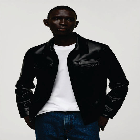 Blas Faux Leather Shirt Jacket