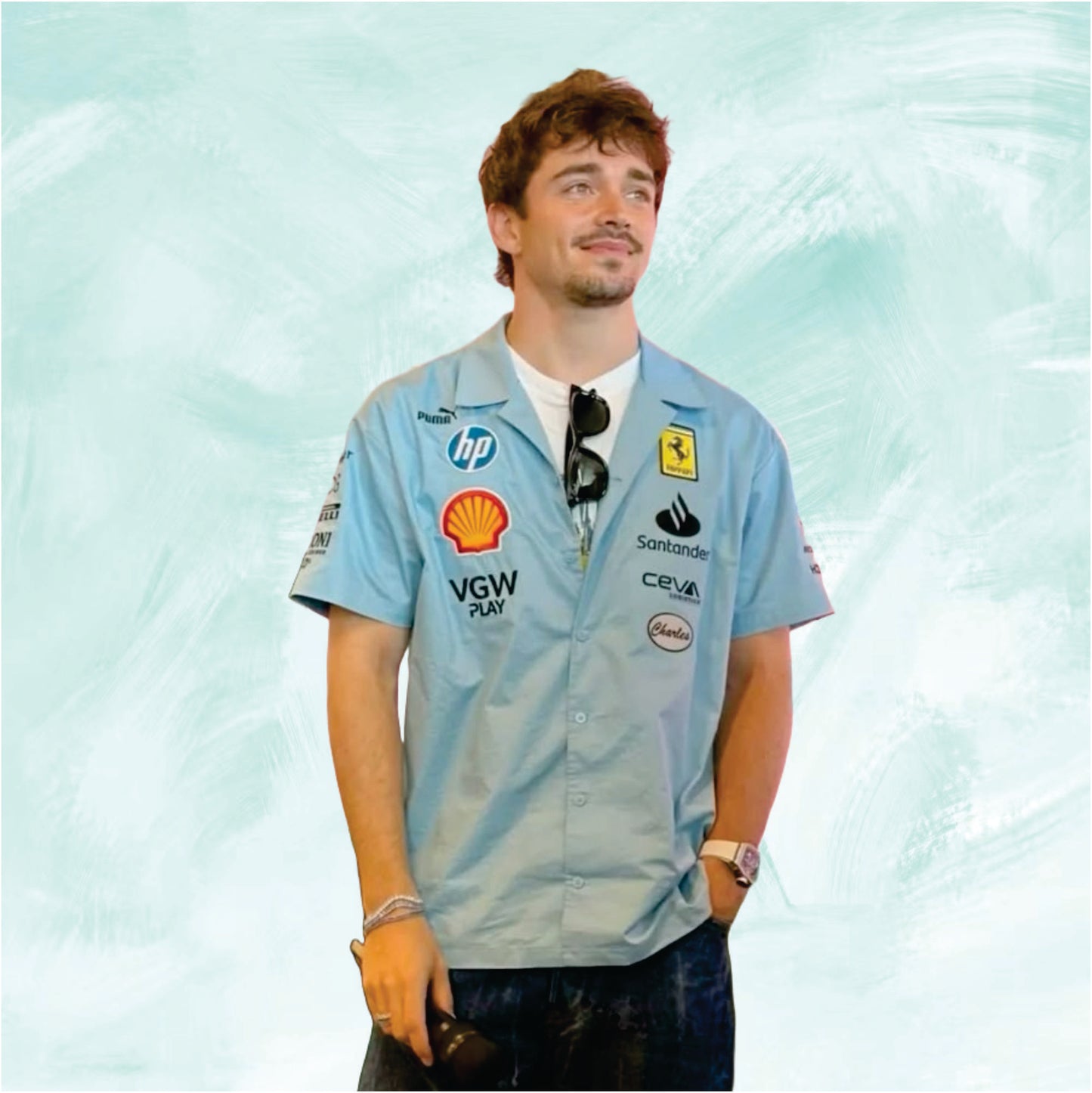 Ferrari shirt 2025 F1 charles leclerc