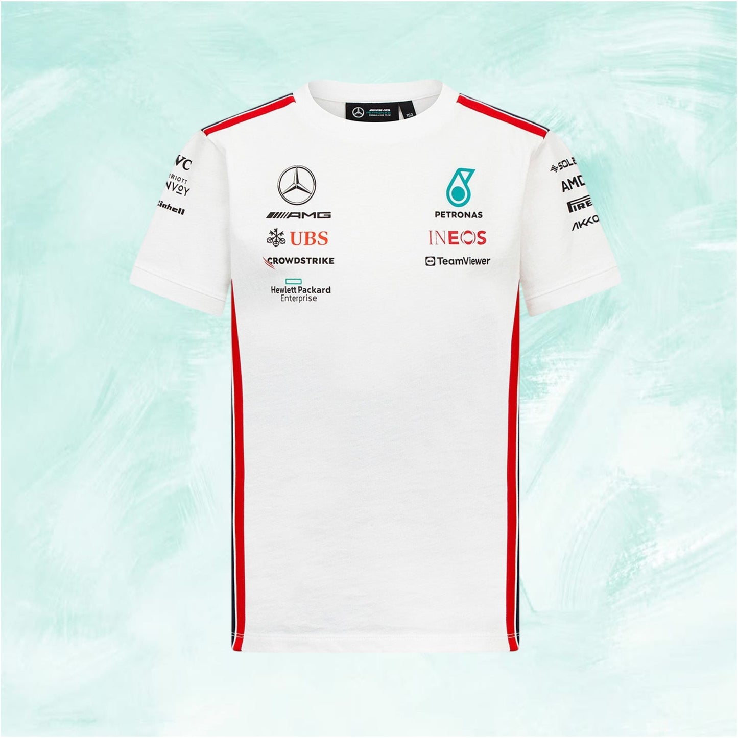 White adidas Mercedes AMG Petronas F1 Team driver T-Shirt