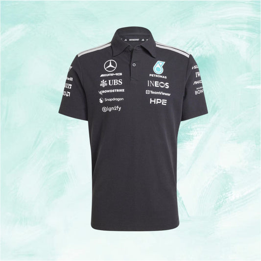 Adidas Mercedes-AMG Petronas F1 Team Black polo shirt