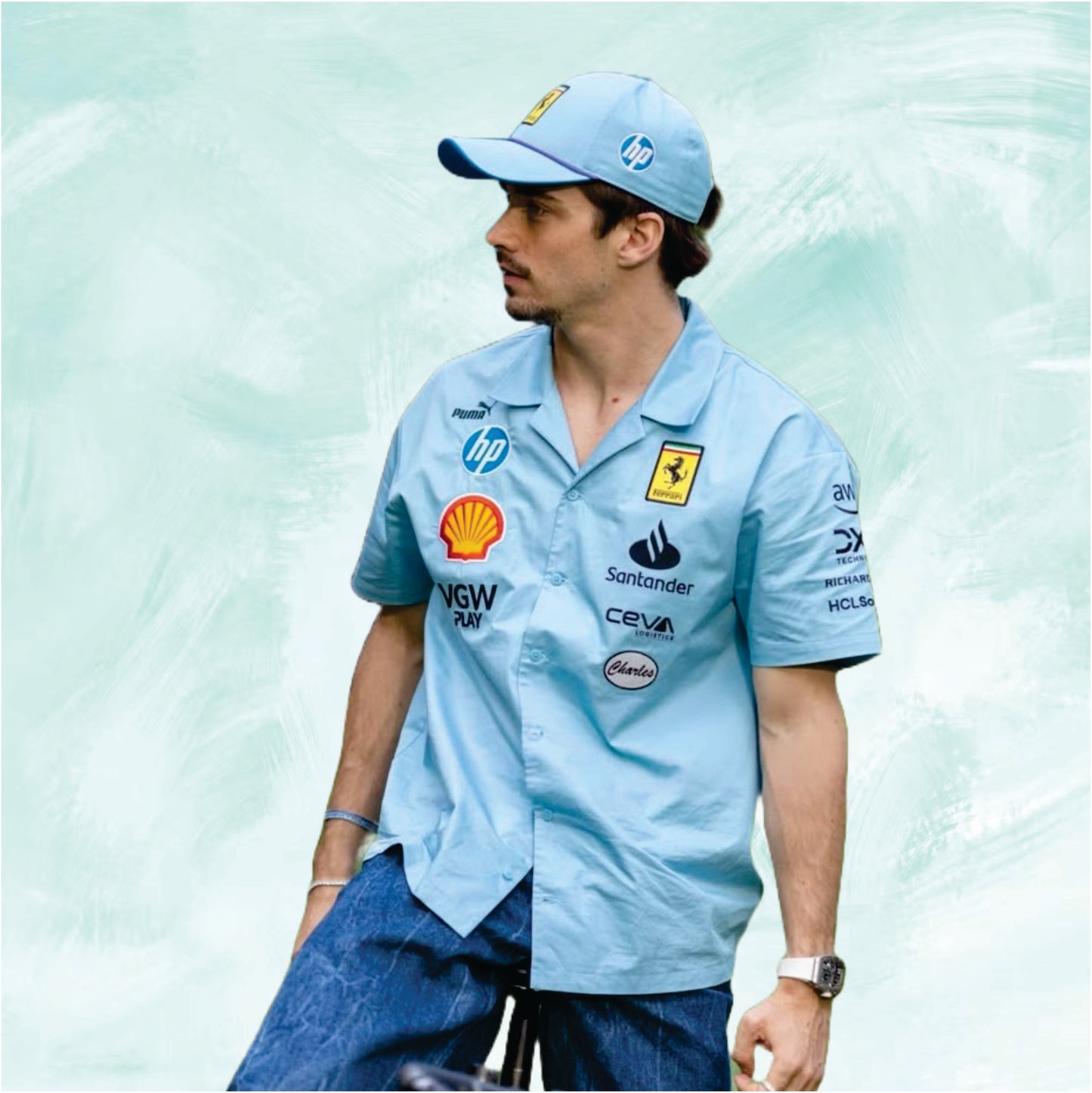 Ferrari shirt 2025 F1 charles leclerc
