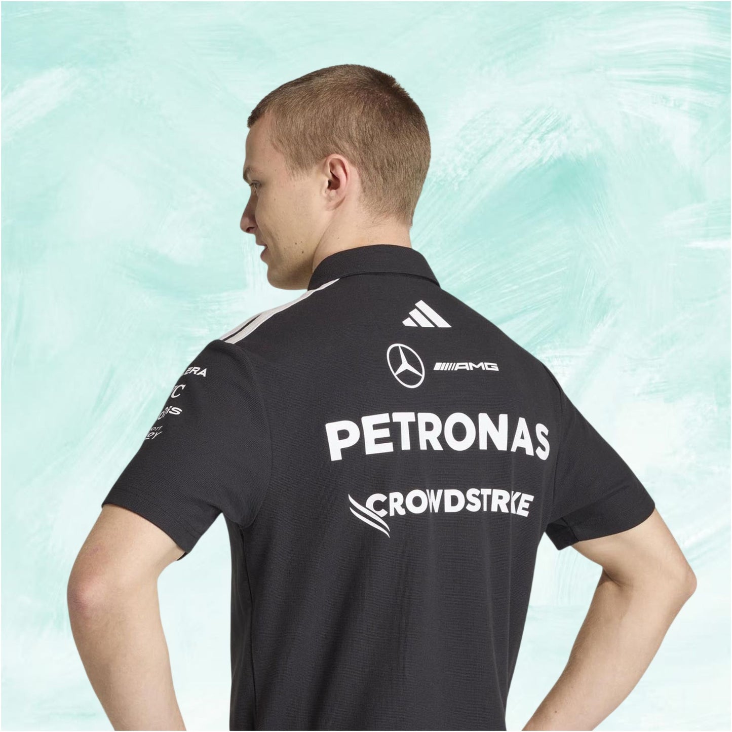 Adidas Mercedes-AMG Petronas F1 Team Black polo shirt