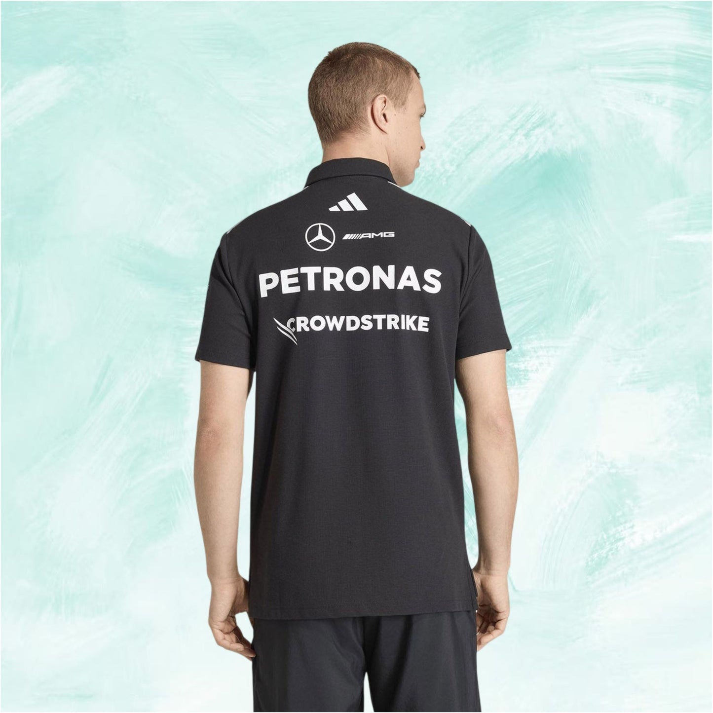 Adidas Mercedes-AMG Petronas F1 Team Black polo shirt