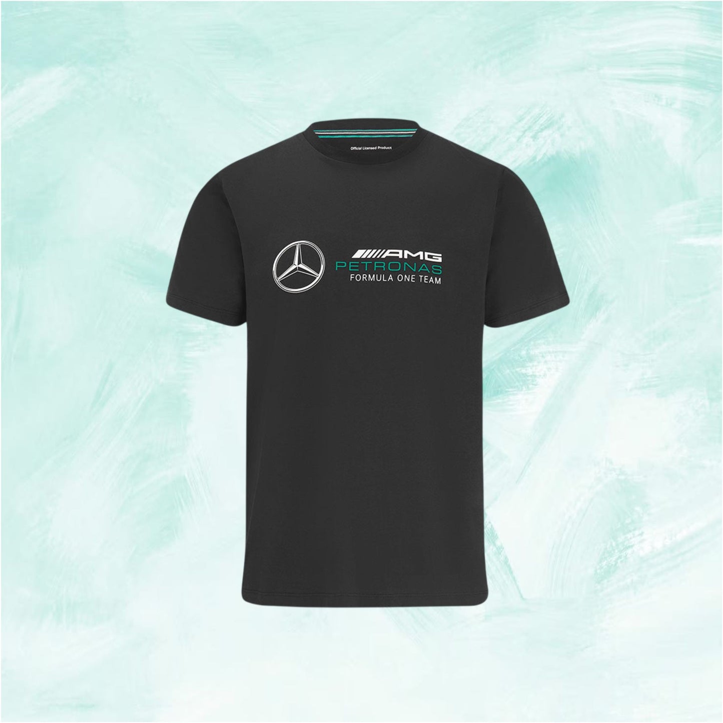 Black Mercedes-AMG Petronas F1 Team crew neck T-shirt