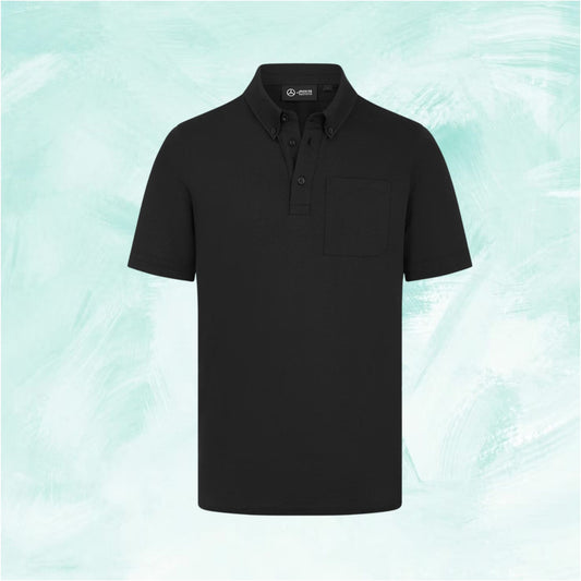 Black Mercedes-AMG PETRONAS 2024 Men's Polo shirt