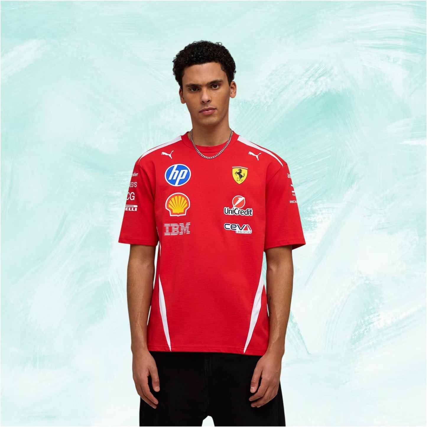 Lewis Hamilton Puma Scuderia Ferrari HP Replica T-shirt
