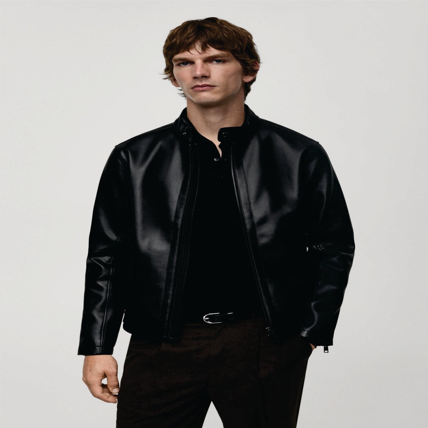 Faux leather jacket
