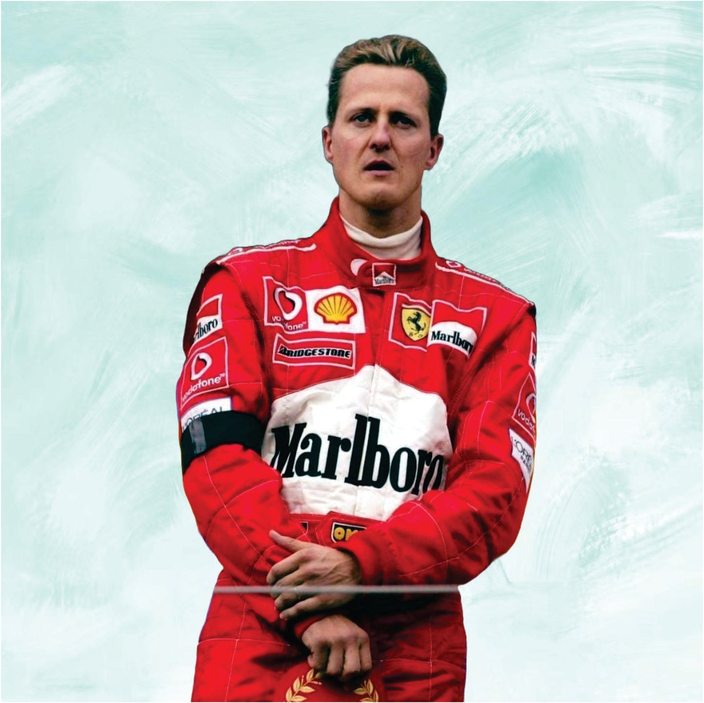 Michael Schumacher 2001 Ferrari Embroidery patches f1 race suit