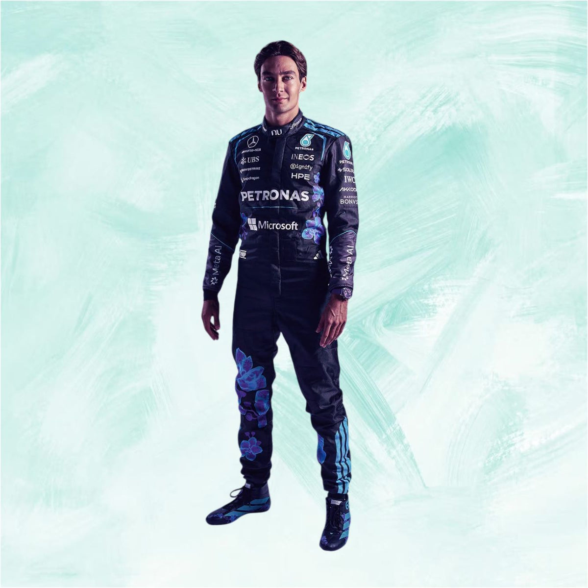 2026 Kimi Antonelli & George Russell Mercedes Singapore GP F1 Race Suit