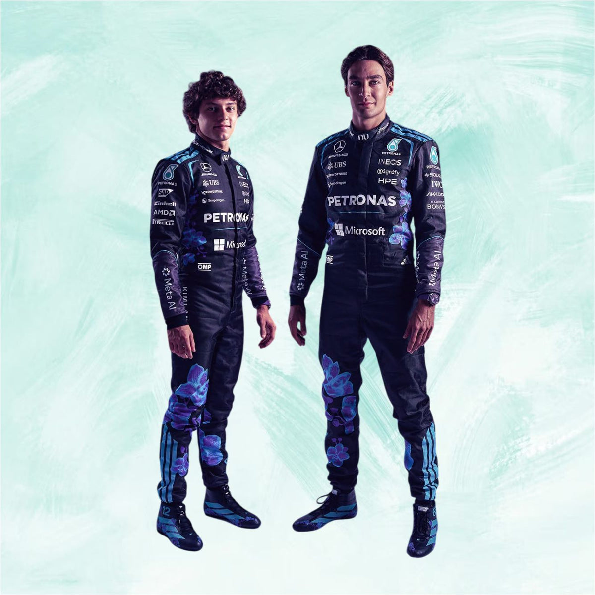 2026 Kimi Antonelli & George Russell Mercedes Singapore GP F1 Race Suit