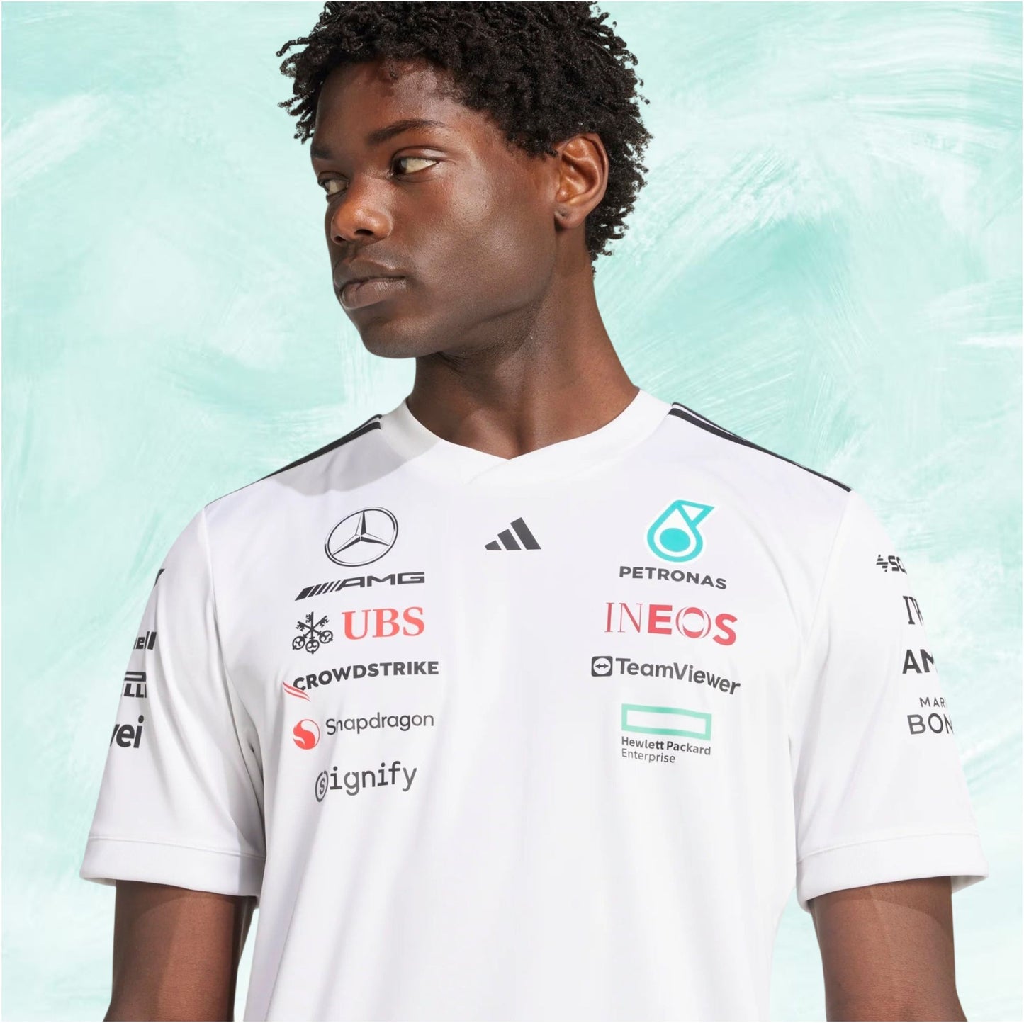 Men's Official Adidas Mercedes-AMG Petronas F1 T-Shirt