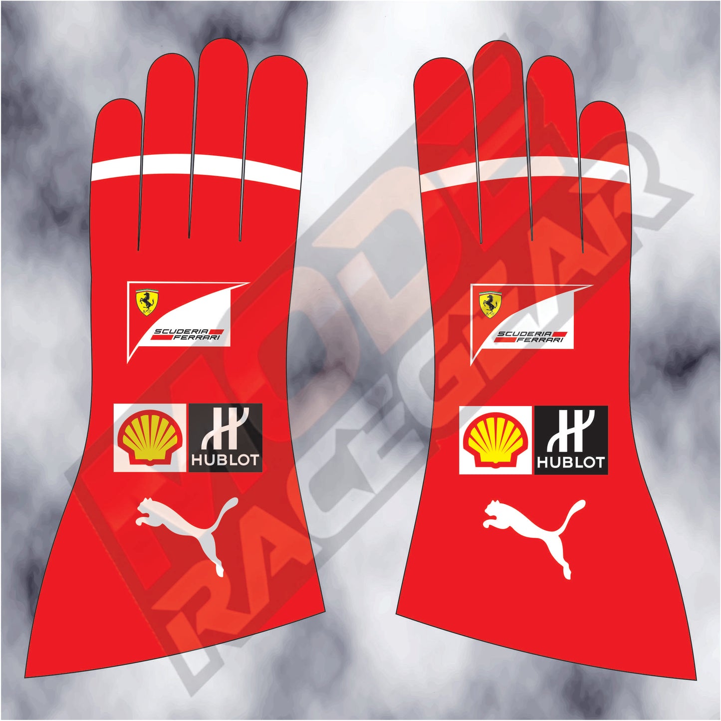 Fernando Alonso 2014 Scuderia Ferrari F1 Gloves