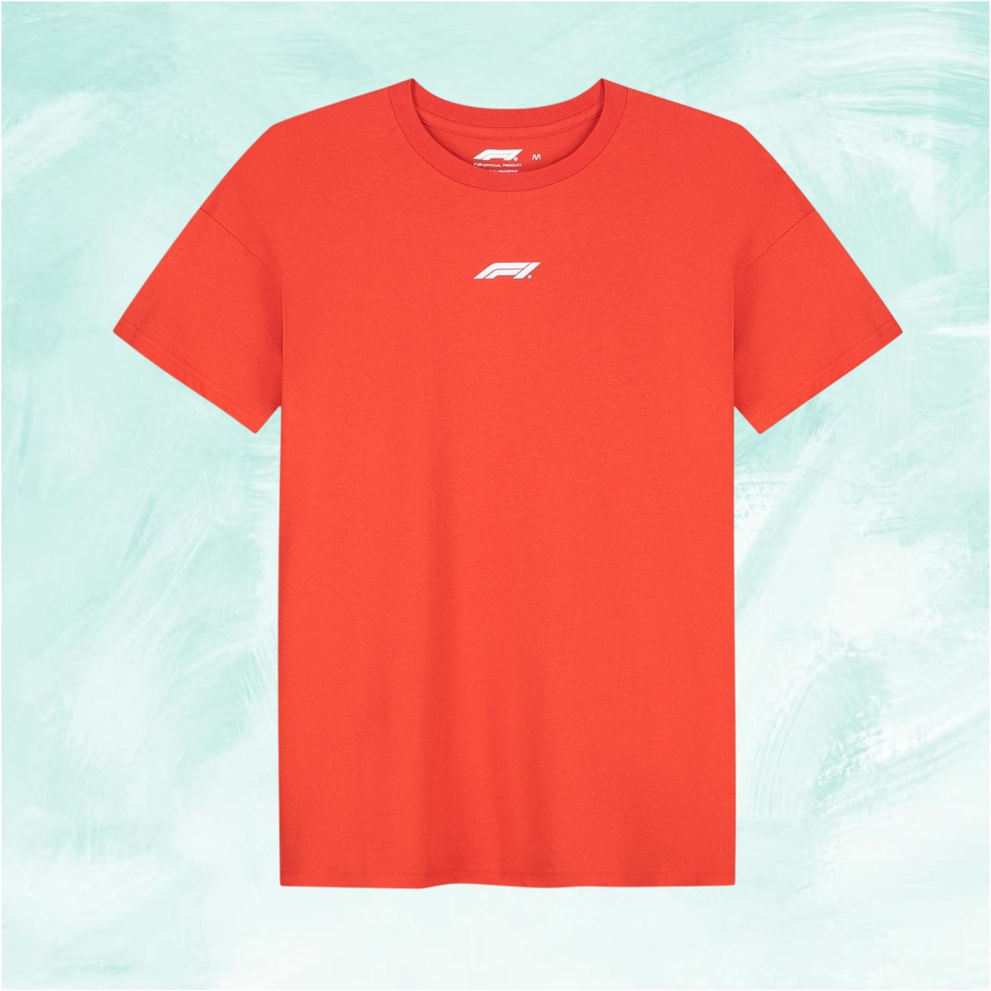 Red F1 Essentials T-Shirt featuring a small white logo