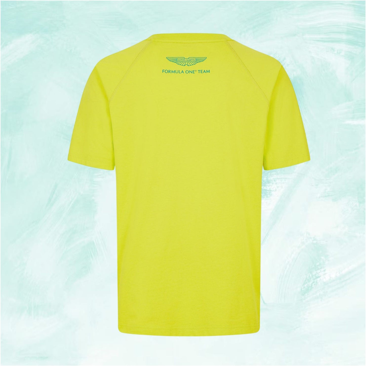 Men's Aston Martin F1 Team Logo T-shirt in Lime Yellow