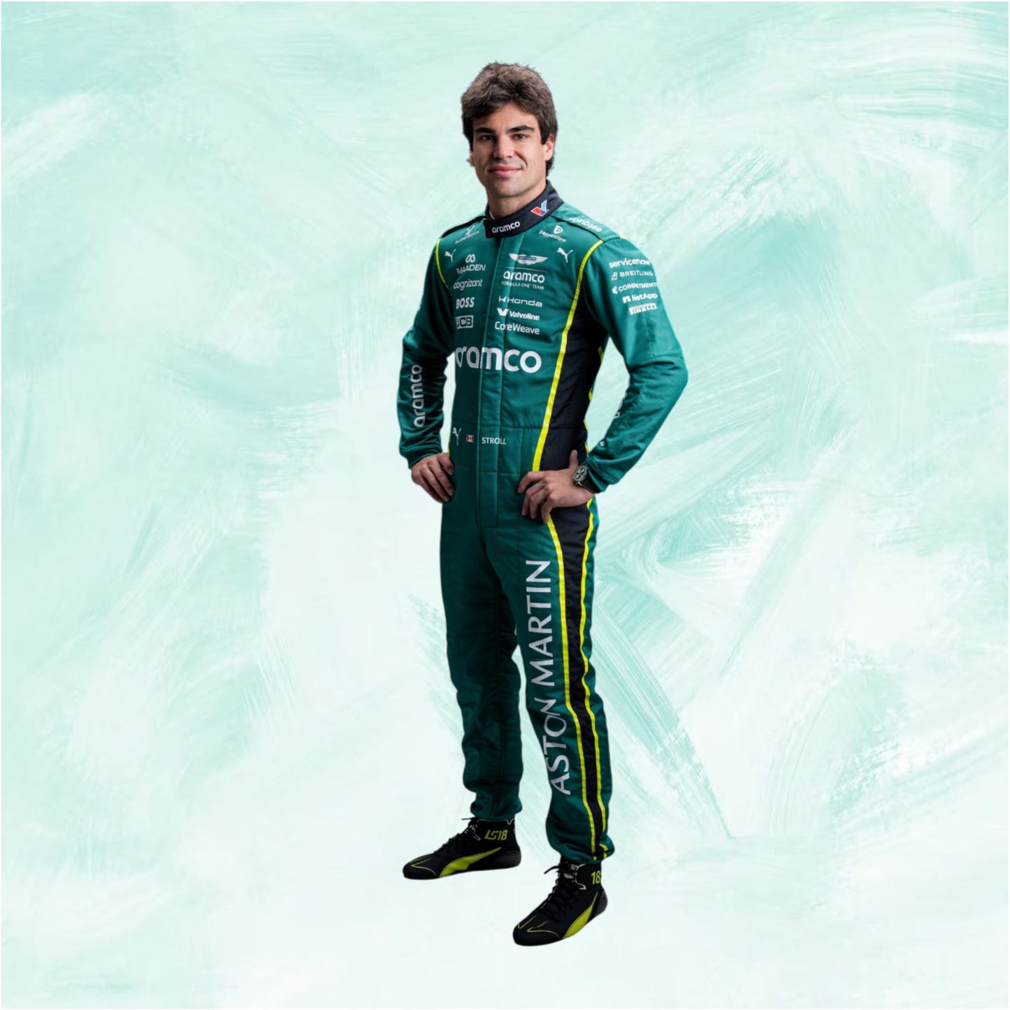 Lance Stroll 2026 Aston Martin f1 race suit