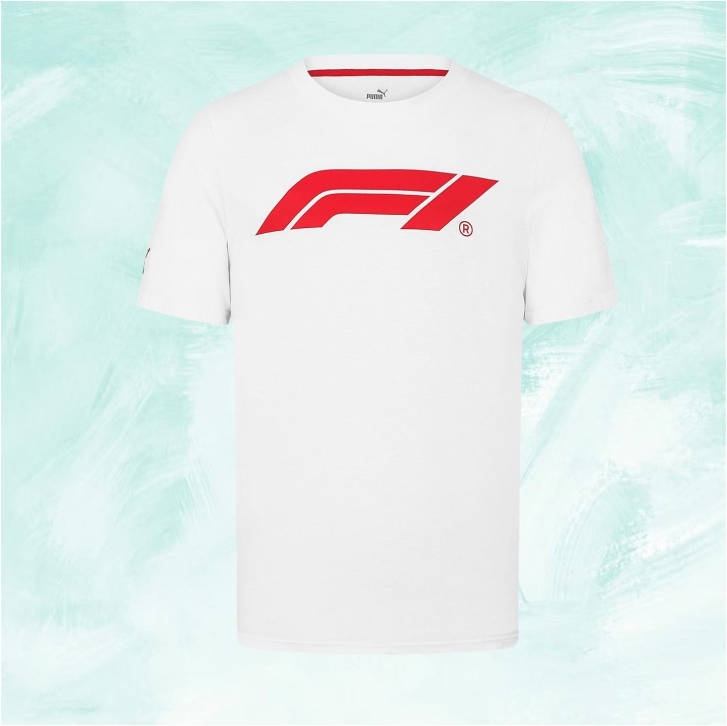 Puma Essentials F1 Logo Men's T-Shirt in white