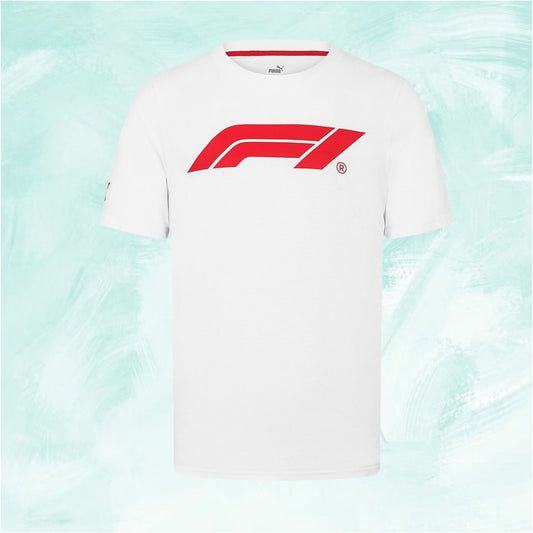 Puma Essentials F1 Logo Men's T-Shirt in white