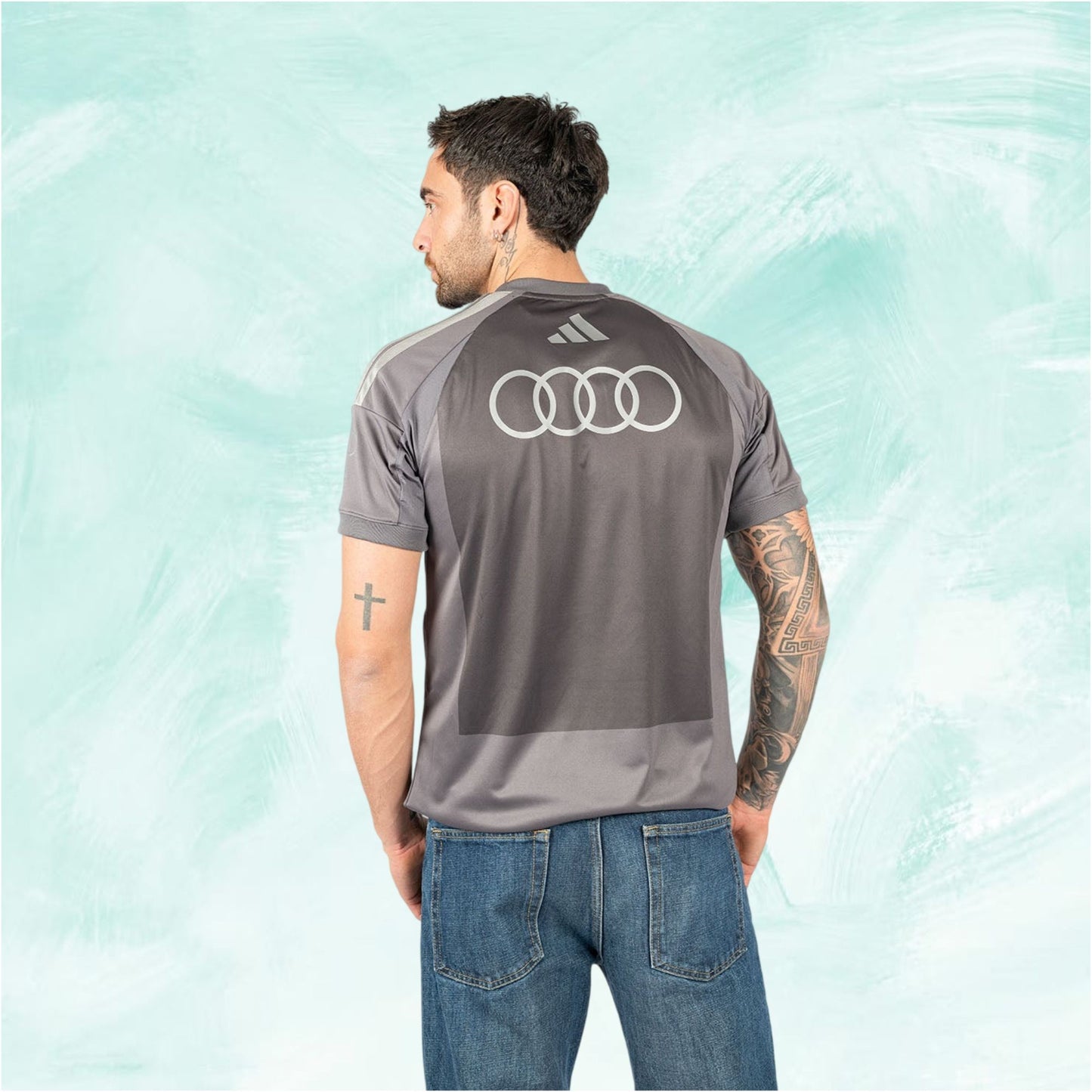 Grey Adidas Audi Revolut F1 Team T-Shirt
