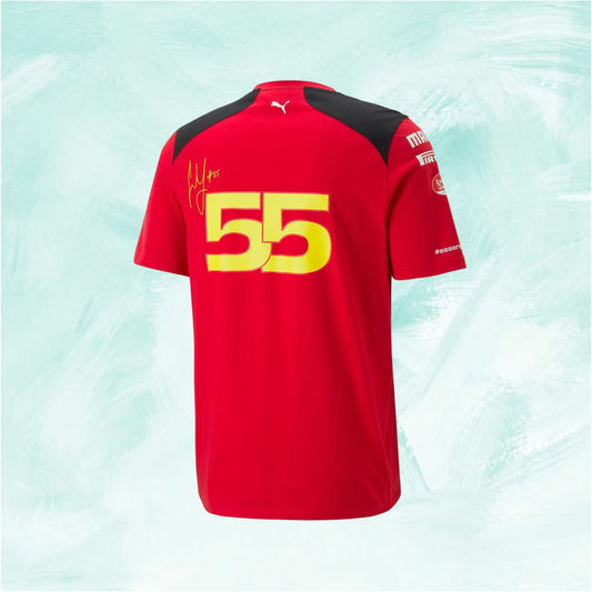 Carlos Sainz 2023 Scuderia Ferrari F1 Team T-Shirt