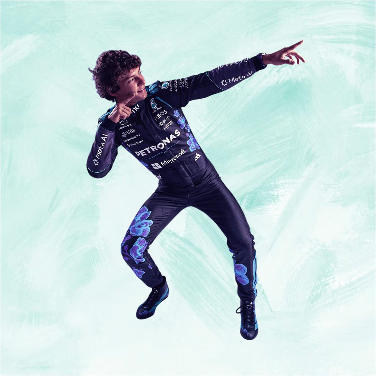 2026 Kimi Antonelli & George Russell Mercedes Singapore GP F1 Race Suit