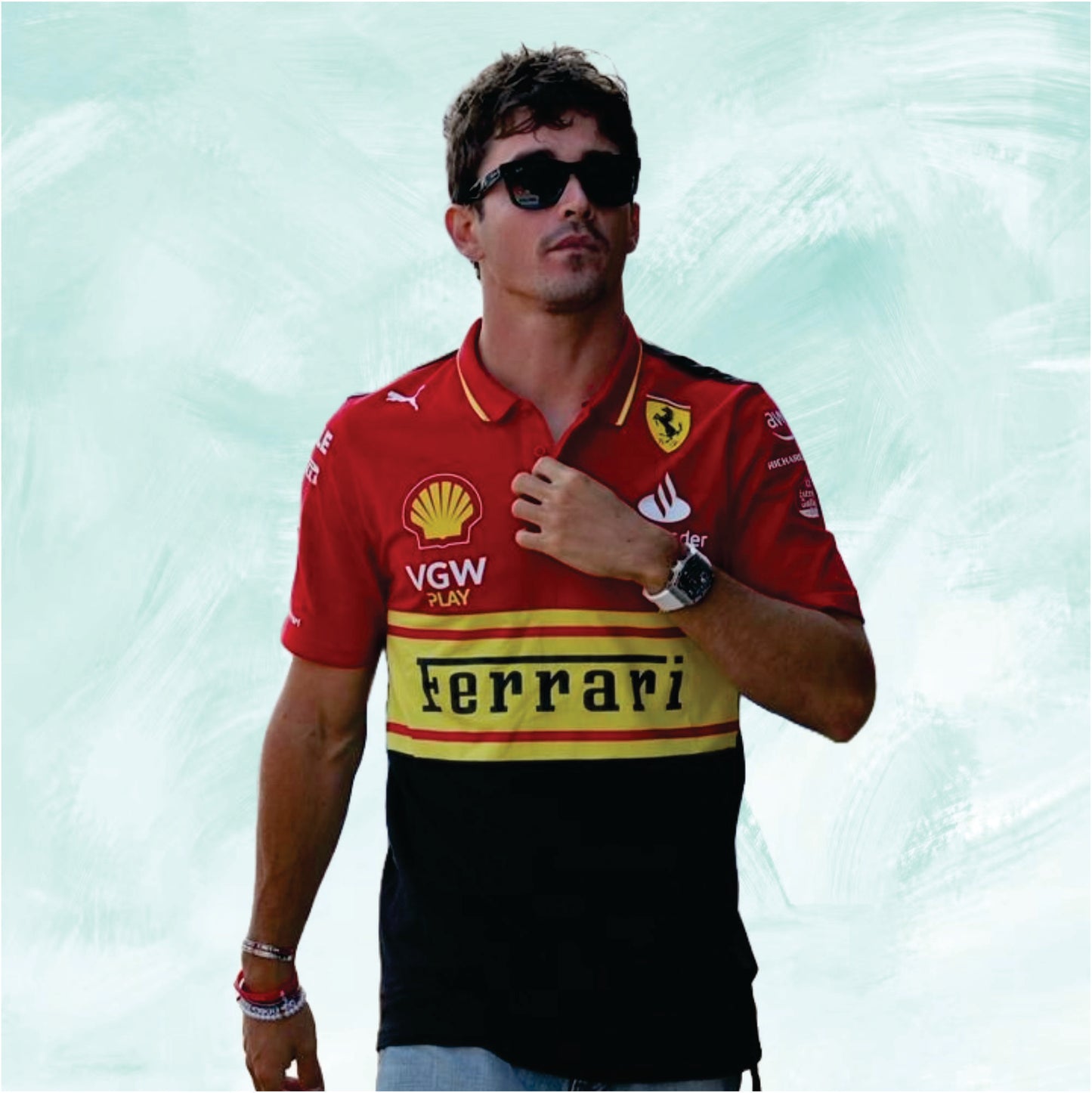 Ferrari shirt 2023 F1 charles leclerc