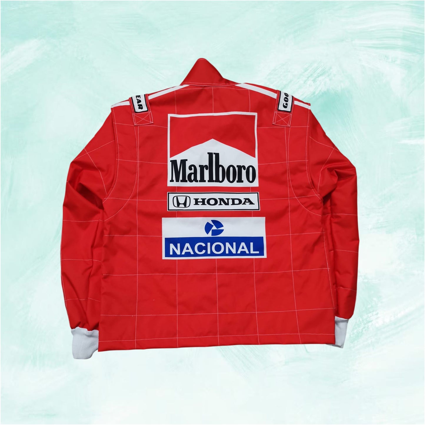 Ayrton Senna Replica Embroidered Patches go kart Jacket