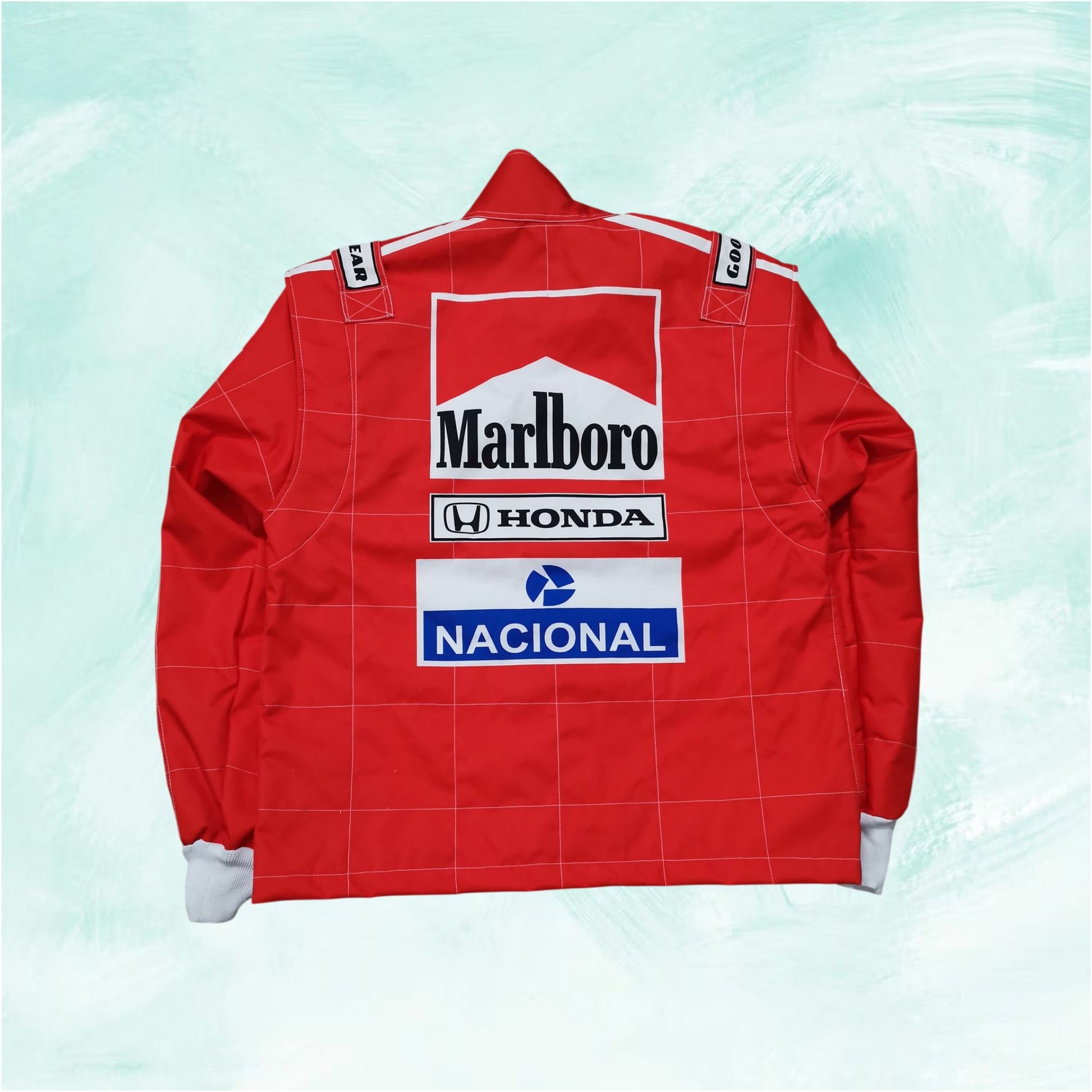 Ayrton Senna Replica Embroidered Patches go kart Jacket