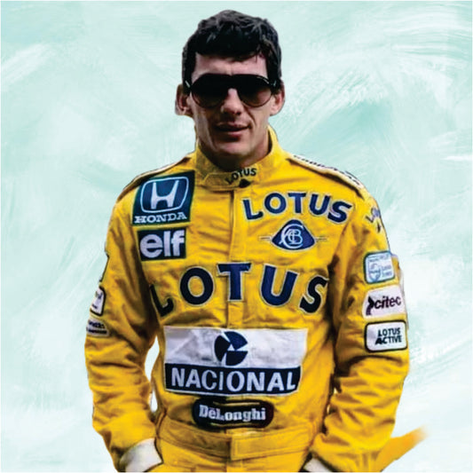Ayrton Senna 1987 Lotus Embroidery f1 race suit