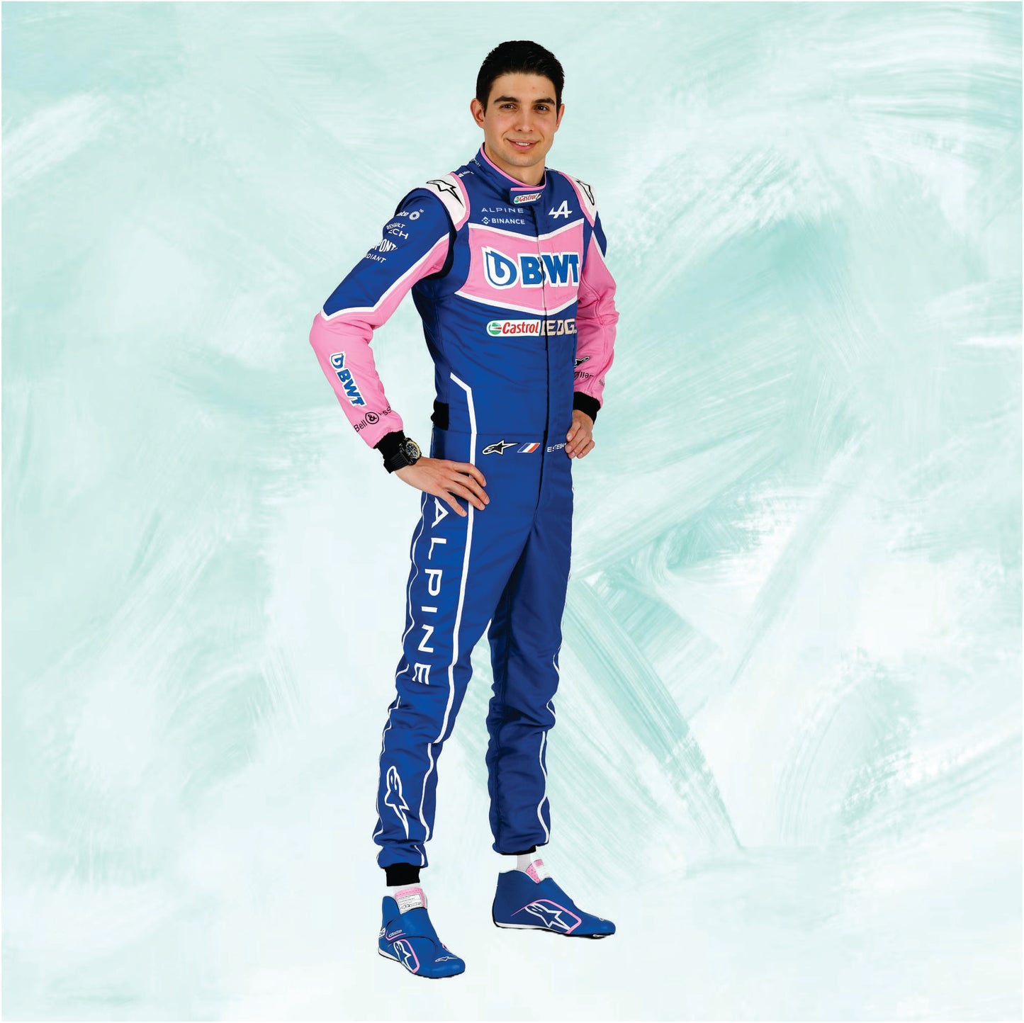Esteban Ocon 2022 BWT Alpine f1 race suit