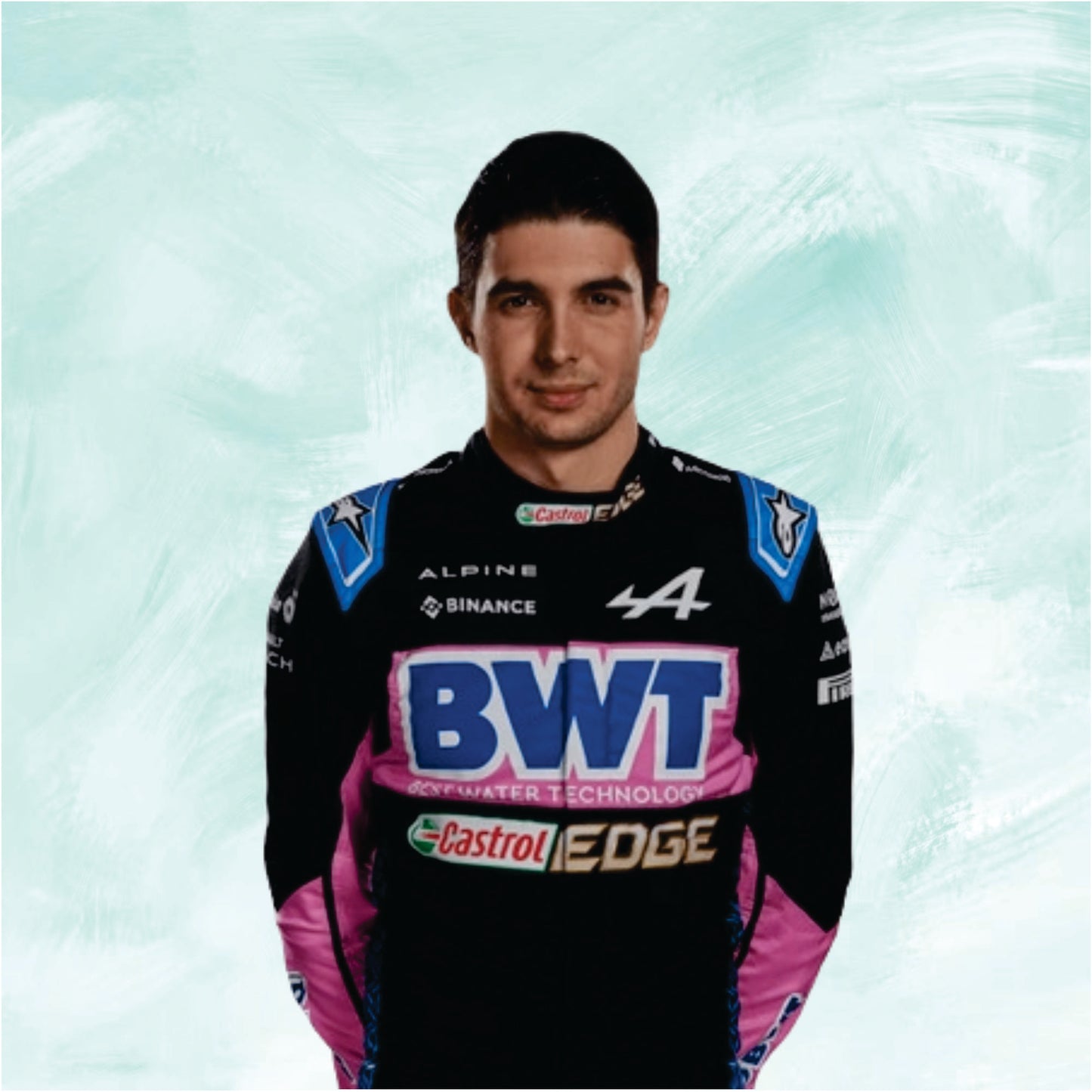 Esteban Ocon 2023 BWT Alpine f1 race suit