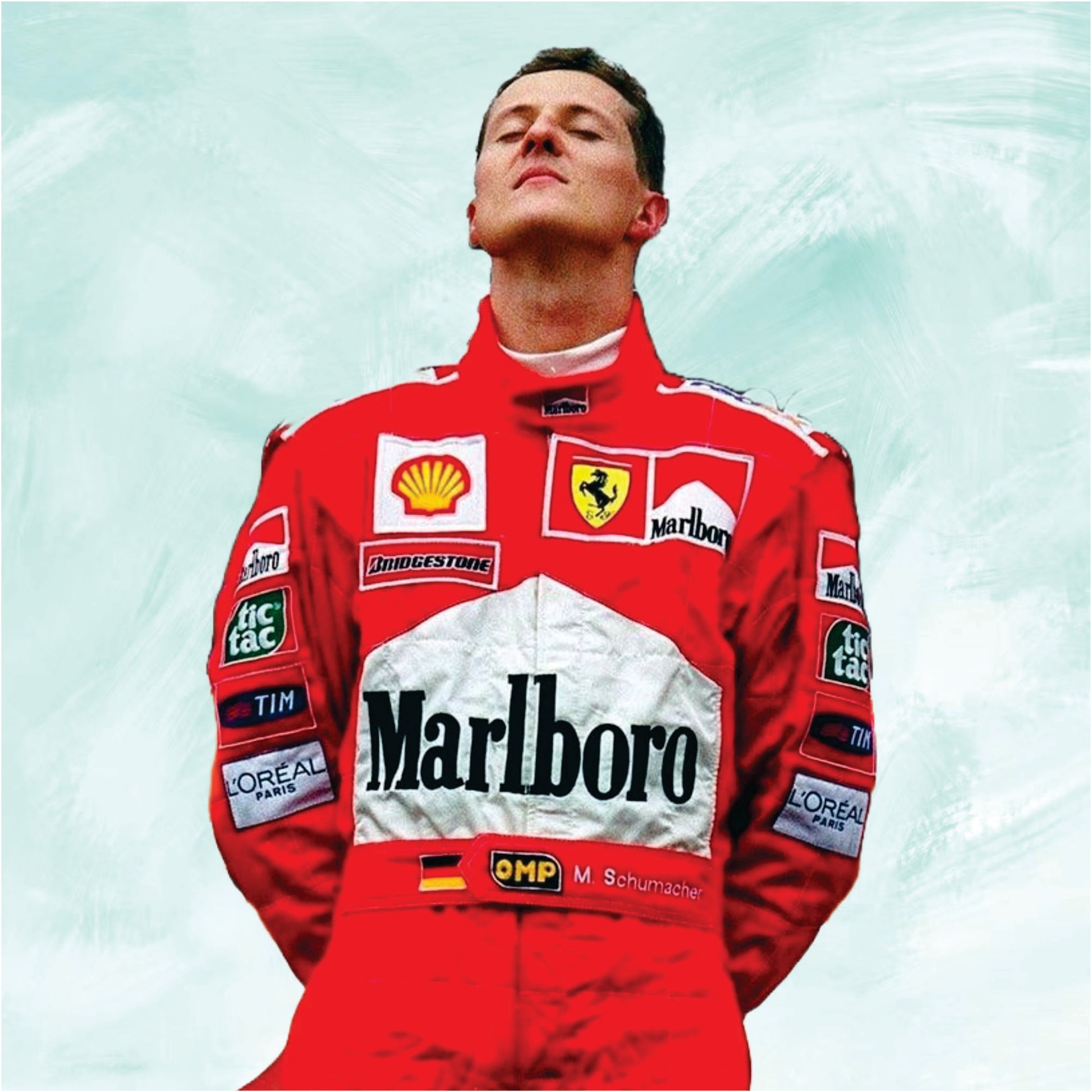 F1_Michael_Schumacher_2001_replica_embroidery_patches_race_suit