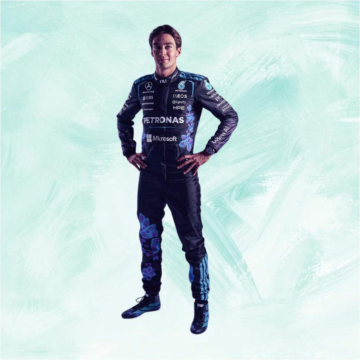 George Russell 2026 Singapore GP Mercedes F1 Suit