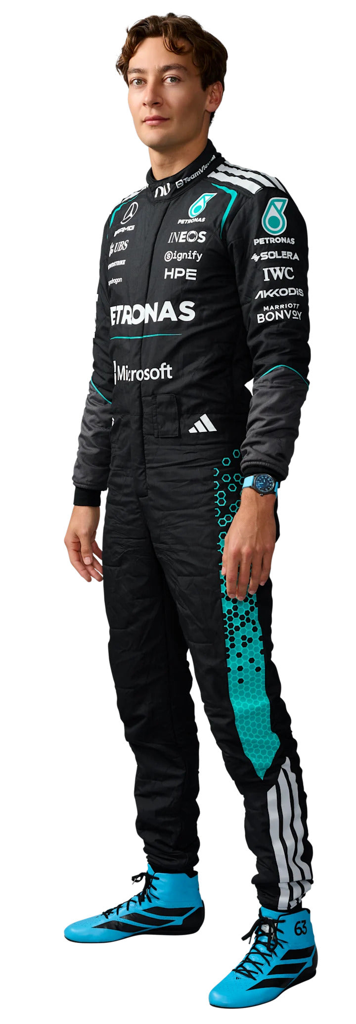 Kimi Antonelli & George Russell Mercedes AMG Petronas F1 Replica Race Suit