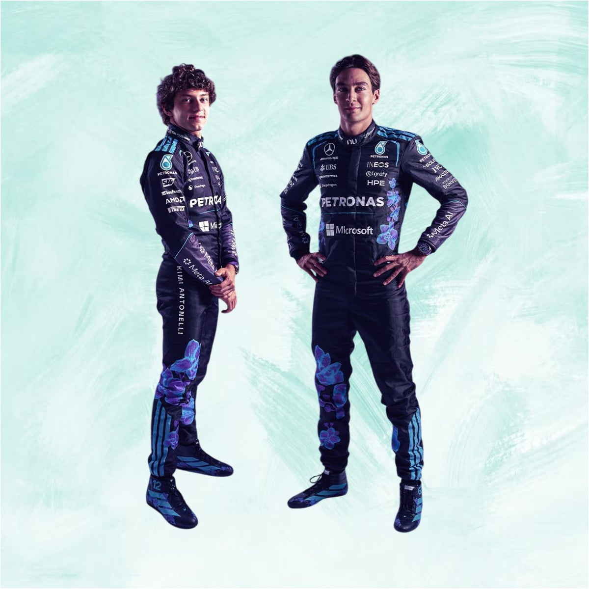 2026 Kimi Antonelli & George Russell Mercedes Singapore GP F1 Race Suit