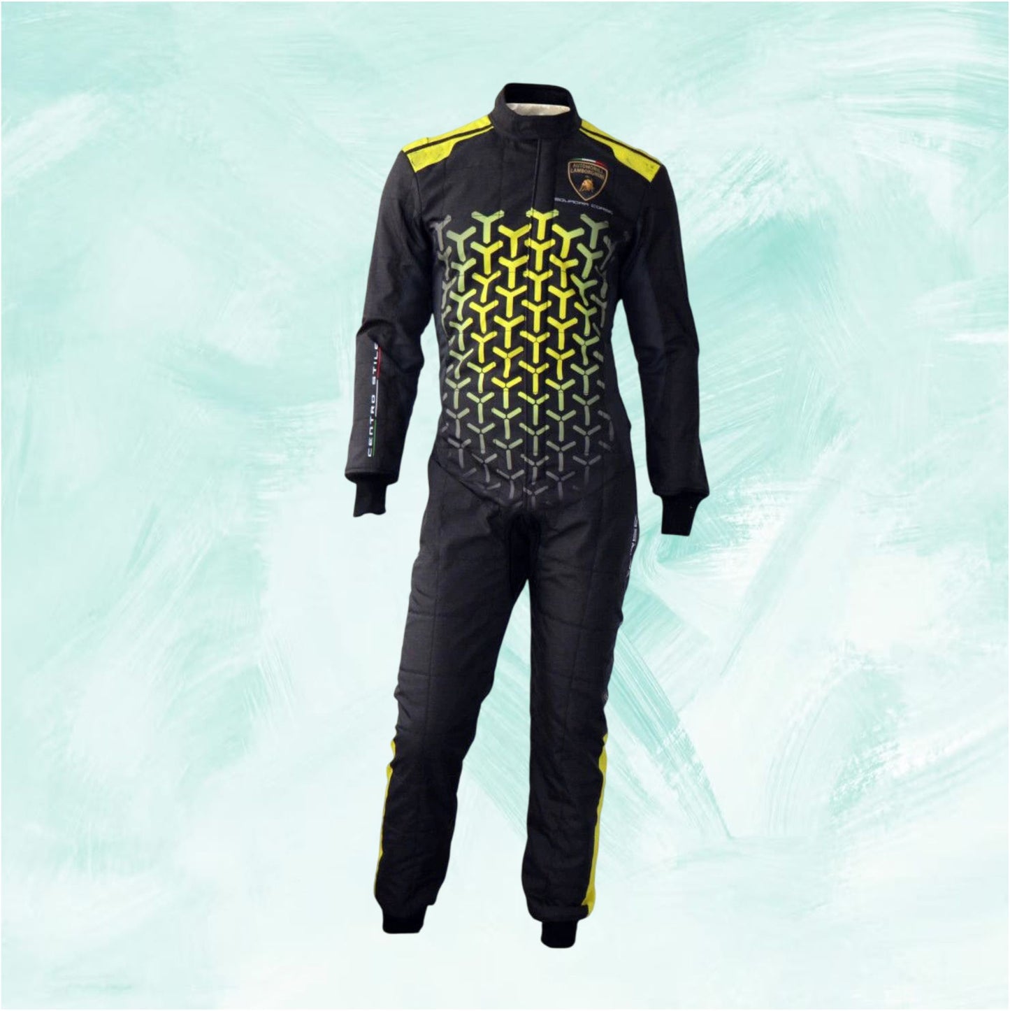 Lamborghini Overall OMP Go Kart Racing Suit
