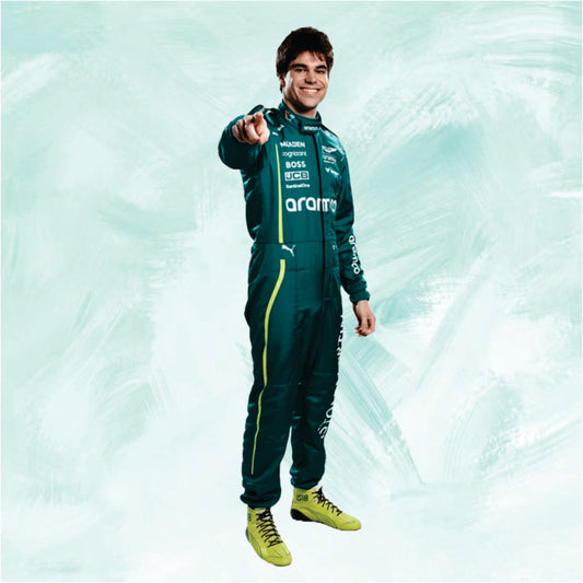 Lance Stroll 2025 Aston Martin f1 race suit