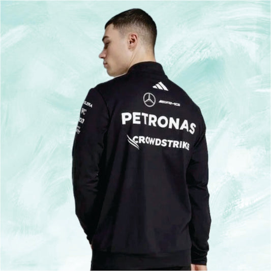 Mercedes AMG Petronas adidas F1 2025 Team Zip Sweatshirt Black
