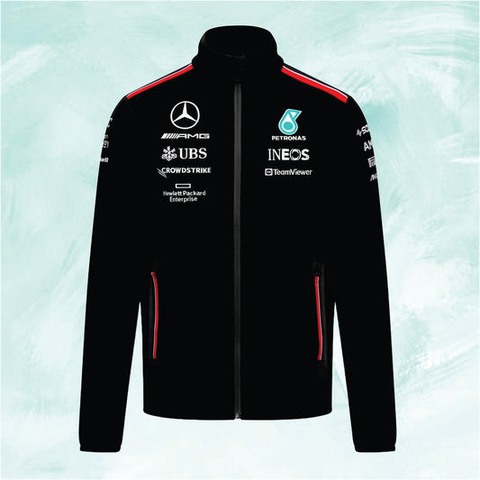 Mercedes 2023 F1 Mens Softshell Jacket Black