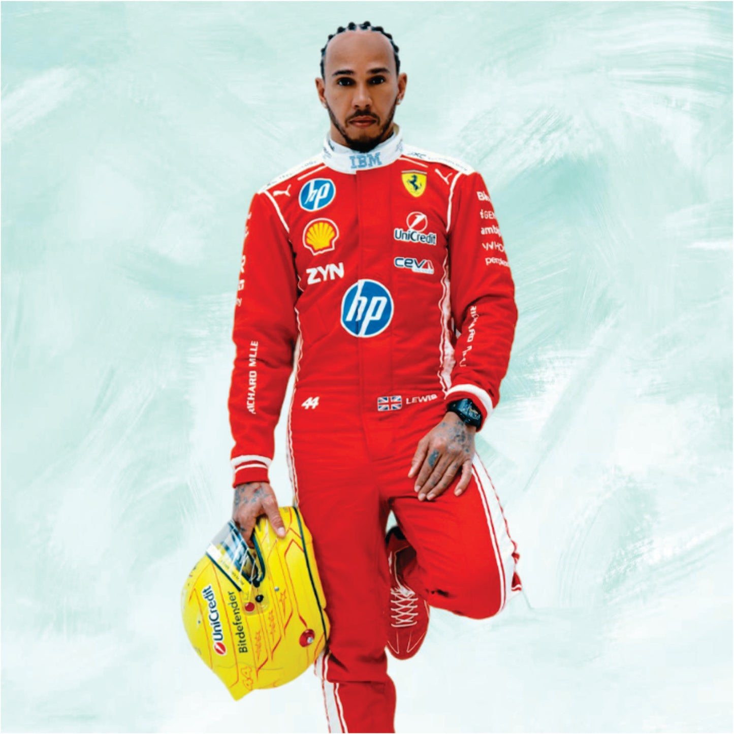 NEW 2026 Lewis Hamilton Ferrari HP F1 Race Suit Replica
