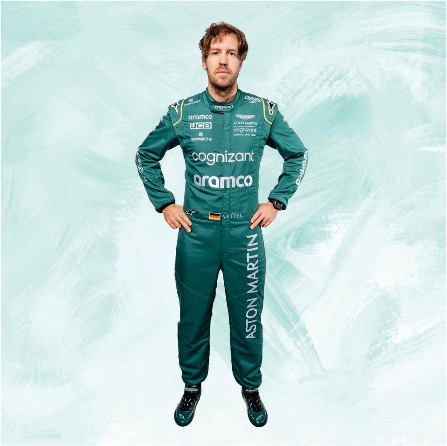 Sebastian Vettel 2022 Aston Martin f1 race suit