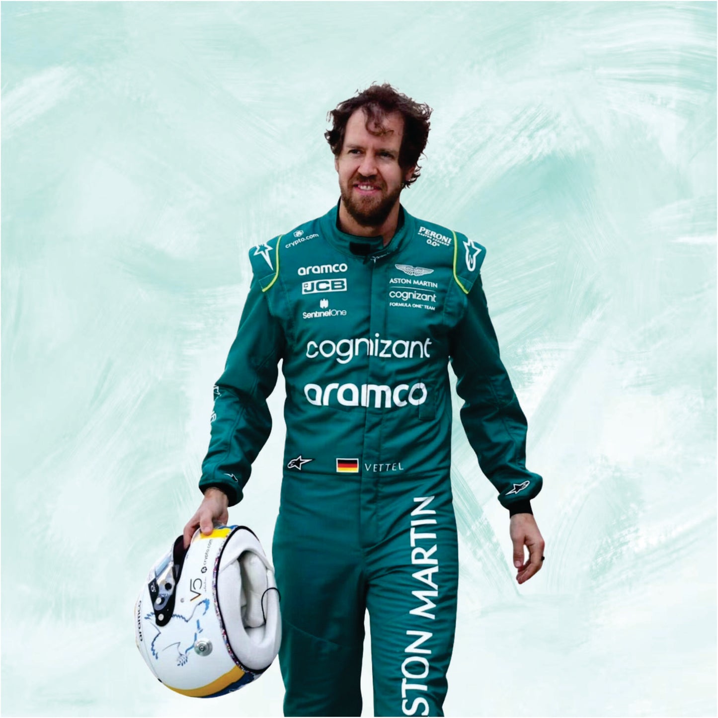 Sebastian Vettel 2022 Aston Martin f1 race suit