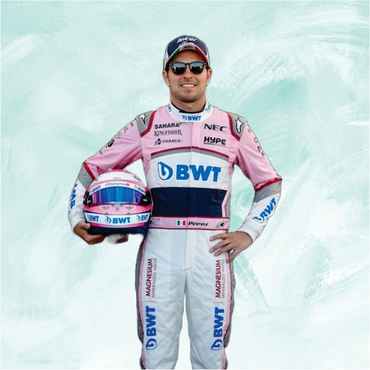 Sergio Perez 2018 Alpine f1 suit